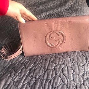 Gucci pink clutch